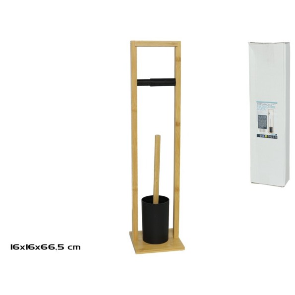 PORTARROLLO ESCOBILLERO AGATA 16X16X66.5CM