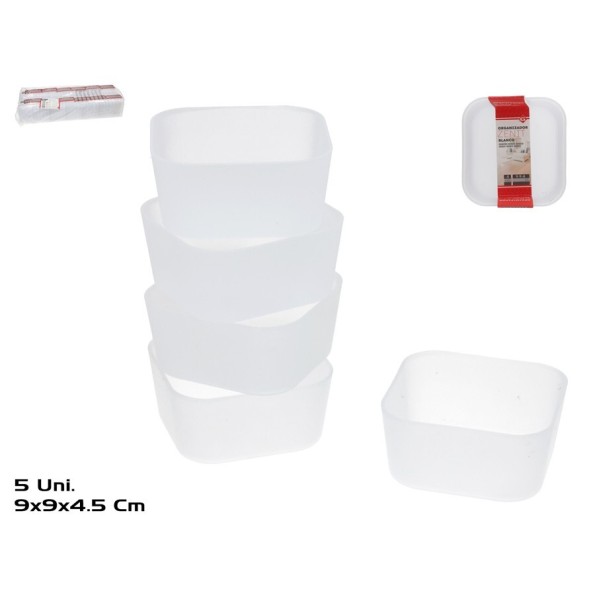 ORGANIZADOR X5 ZENIT 9X9X4,5CM BLANCO