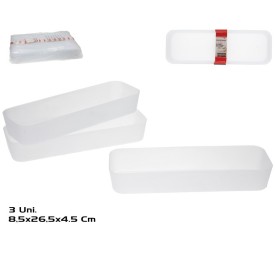 ORGANIZADOR  X3 ZENIT 26,5X8,5X4,5CM BLANCO