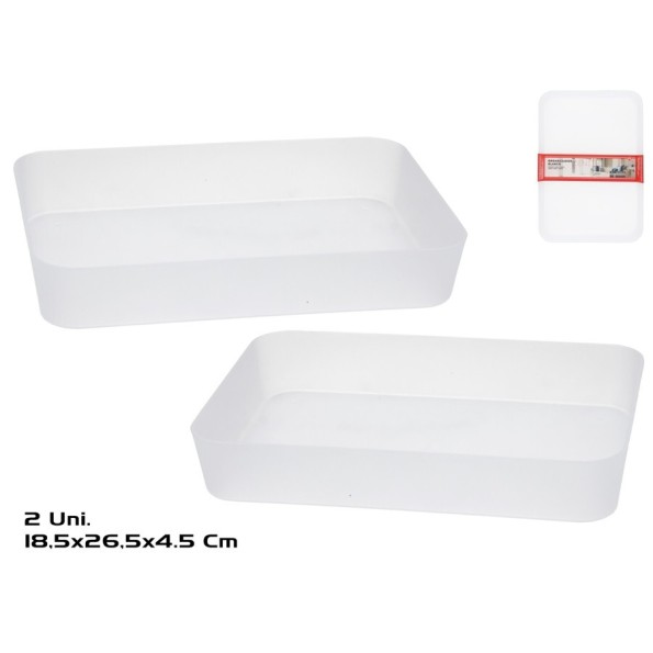 ORGANIZADOR X2 ZENIT 26,5X18,5X4,5CM BLANCO