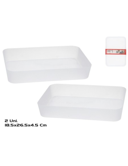 ORGANIZADOR X2 ZENIT 26,5X18,5X4,5CM BLANCO