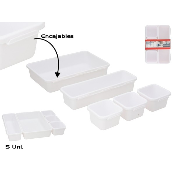 ORGANIZADOR X5 PROMISE 23,5X14,5X6.0CM BLANCO