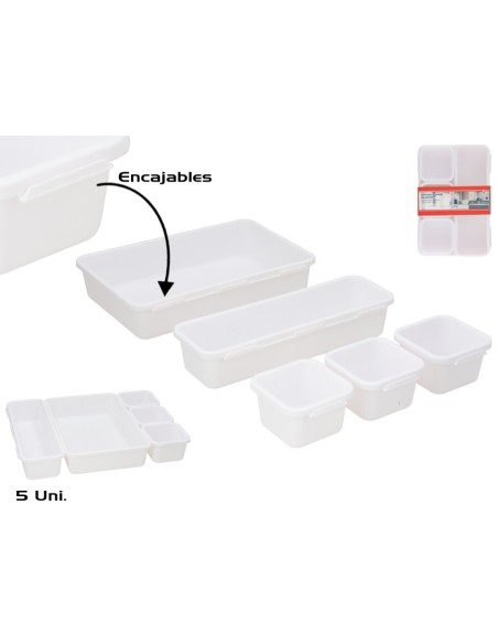 ORGANIZADOR X5 PROMISE 23,5X14,5X6.0CM BLANCO