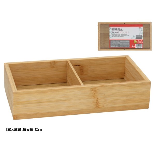 BANDEJA ORGANIZADORA BAMBU ROUSE 22,5X12X4,8CM