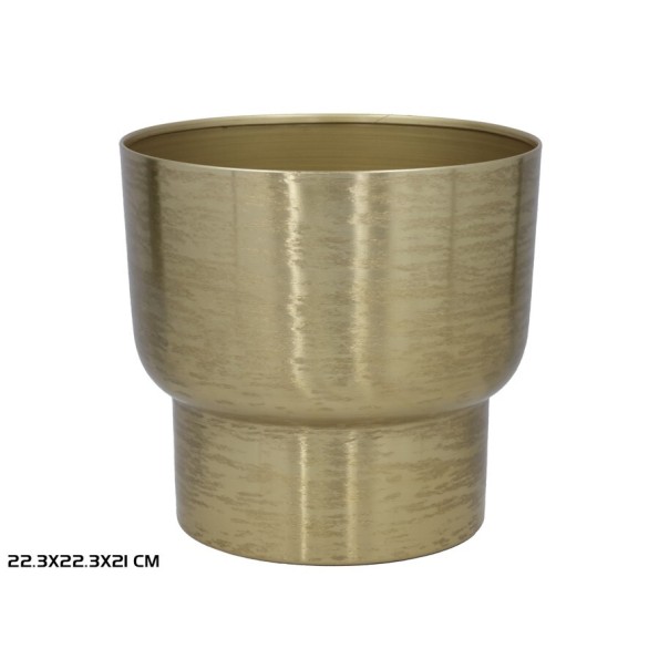 MACETERO 22,3X22,3X21CM ALESSIA DORADO