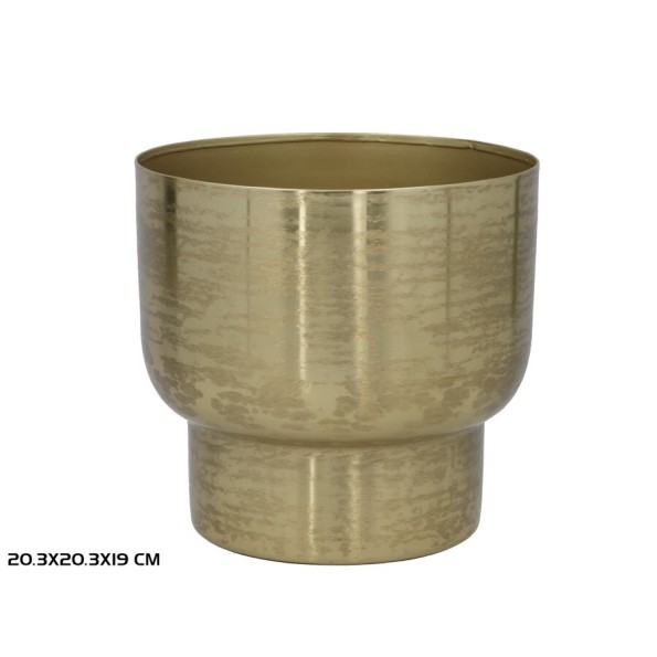 MACETERO 20,3X20,3X19 CM ALESSIA DORADO