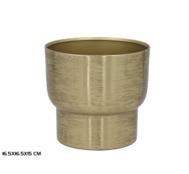 MACETERO 16,5X16,5X15 CM ALESSIA DORADO