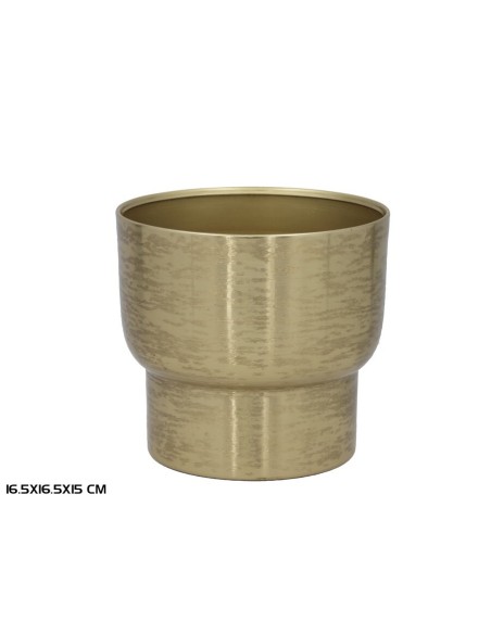 MACETERO 16,5X16,5X15 CM ALESSIA DORADO