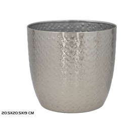 MACETERO 20,5X20,5X19 CM ISABELLA PLATEADO