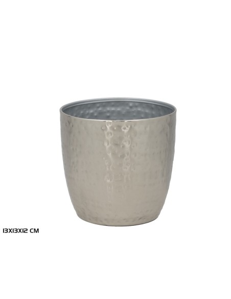 MACETERO 13X13X12 CM ISABELLA PLATEADO