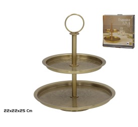 EXPOSITOR 2 PISOS 22X22X25CM LINA ORO