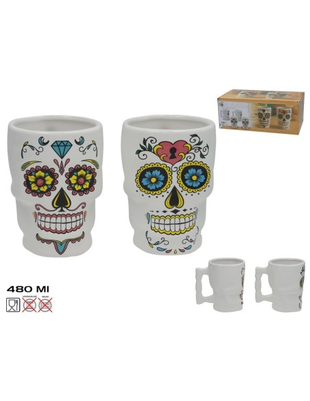 JARRA MUG CALAVERA 480 ML 2 STD