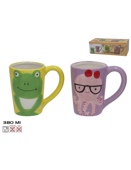 JARRA MUG PULPO/RANA 380ML BLANCA ZEN 2 STD