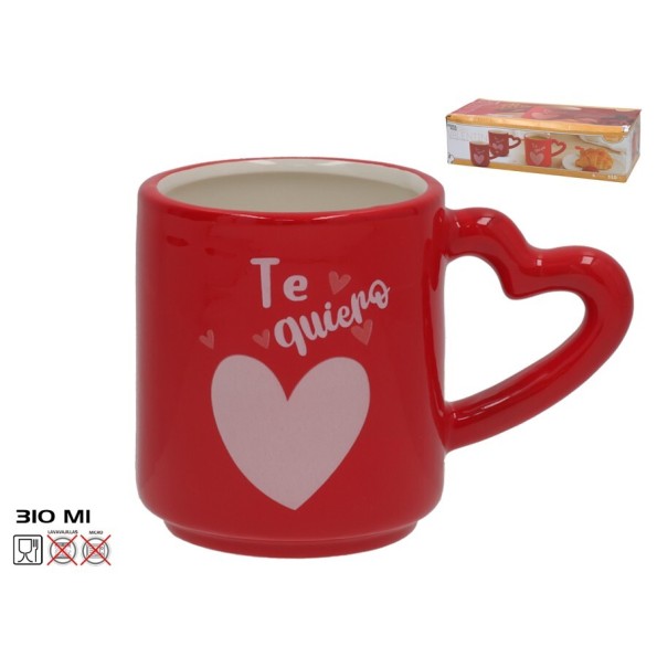 JARRA MUG SAN VALENTIN TE QUIERO 310ML