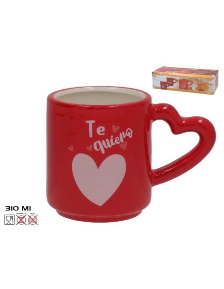 JARRA MUG SAN VALENTIN TE QUIERO 310ML