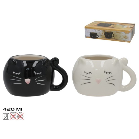 TAZA GATO 420ML 2 STD