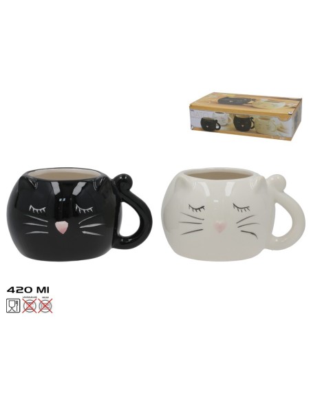 TAZA GATO 420ML 2 STD