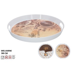 BANDEJA MELAMINA REDONDA C/ASAS GELLAR 38CM