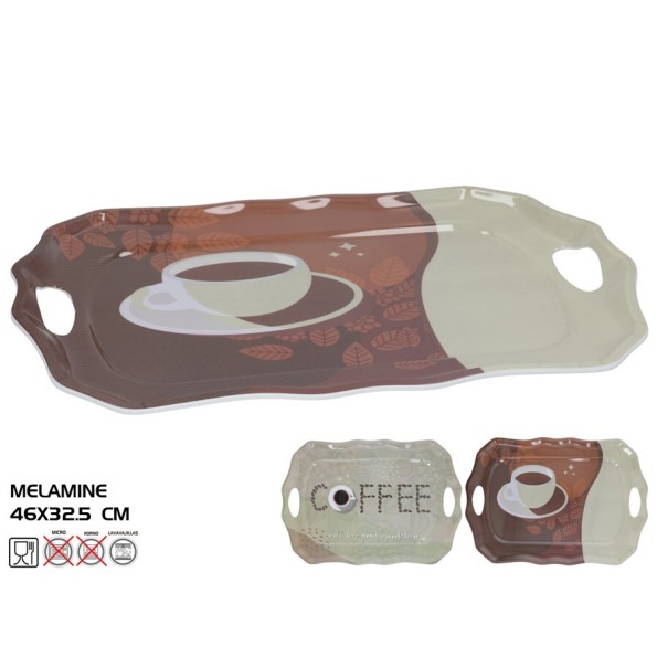 BANDEJA MELAMINA C/ASAS GRANAFE 46X32.5CM