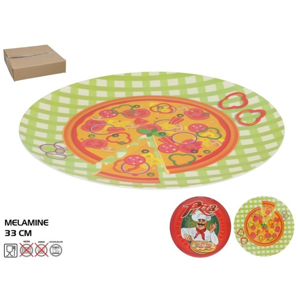 PLATO PIZZA MELAMINA ARNET 33CM 2 SURT