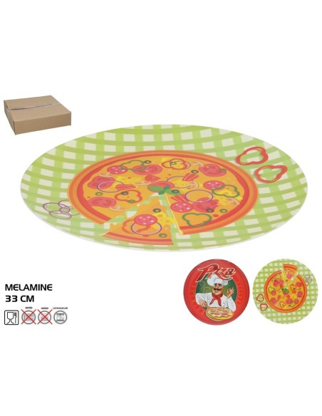 PLATO PIZZA MELAMINA ARNET 33CM 2 SURT
