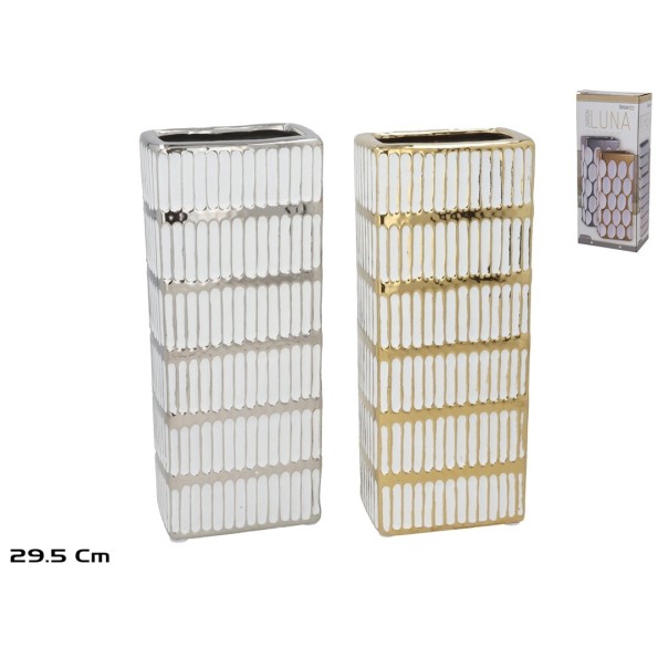 JARRON CERAMICA TREVI 12X7,5X29,5CM 2 SURT.