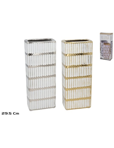 JARRON CERAMICA TREVI 12X7,5X29,5CM 2 SURT.