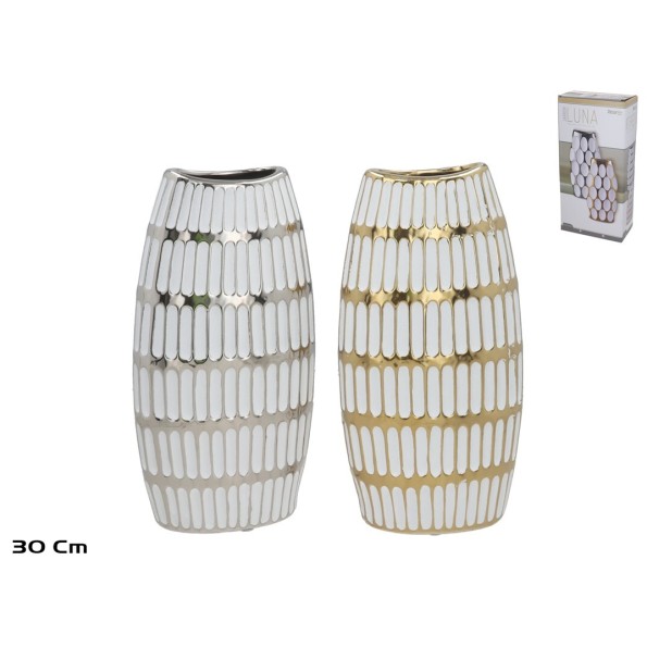 JARRON CERAMICA TREVI 14,5X7,5X30CM 2 SURT.