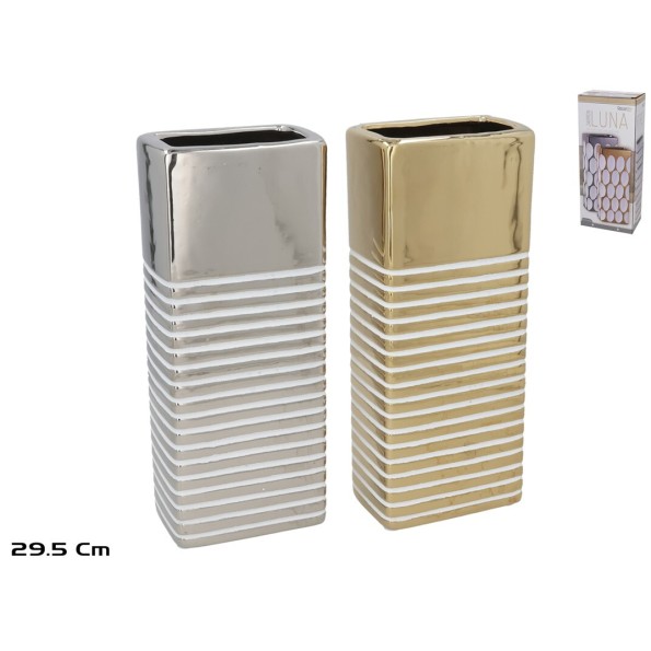 JARRON CERAMICA LINAD 12X7,5X29,5CM 2 SURT.