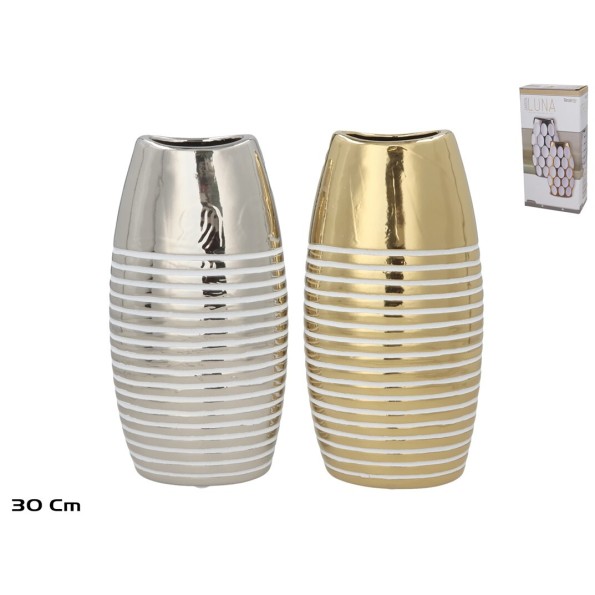 JARRON CERAMICA LINAD 14,5X7,5X30CM 2 SURT.