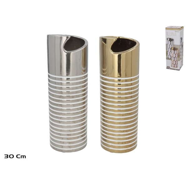 JARRON CERAMICA LINAD 10X10X30CM 2 SURT.