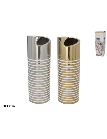 JARRON CERAMICA LINAD 10X10X30CM 2 SURT.