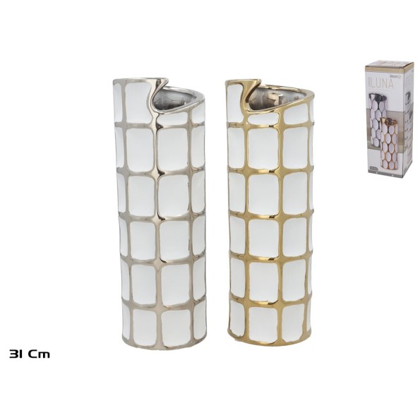 JARRON CERAMICA EDUL 10X10X30CM 2 SURT.