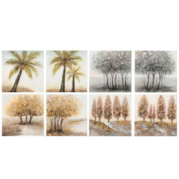 CANVAS 100% PINTADO A MANO YOTREE 40X40X3CM 8 SURT