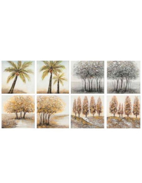 CANVAS 100% PINTADO A MANO YOTREE 40X40X3CM 8 SURT