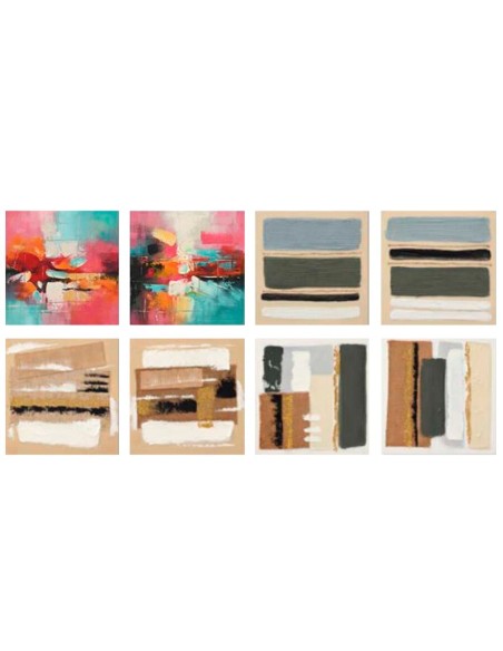 CANVAS 100% PINTADO A MANO EHDYST 40X40X3CM 8 SURT