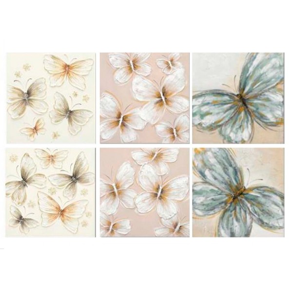 CANVAS 100% PINTADO A MANO PRUMIV 60X60X4CM 6 SURT