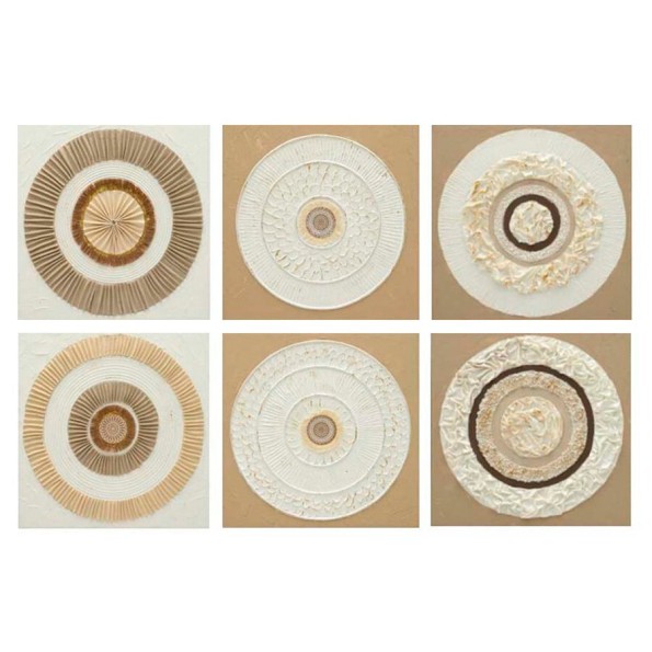 CANVAS 100% PINTADO A MANO SOHOLM 80X80X3CM 6 SURT