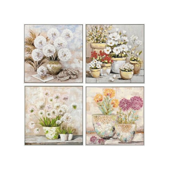 CANVAS ALEGRIA FLORAL 80% 60X60X2.5CM 4 SURT
