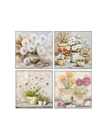 CANVAS ALEGRIA FLORAL 80% 60X60X2.5CM 4 SURT
