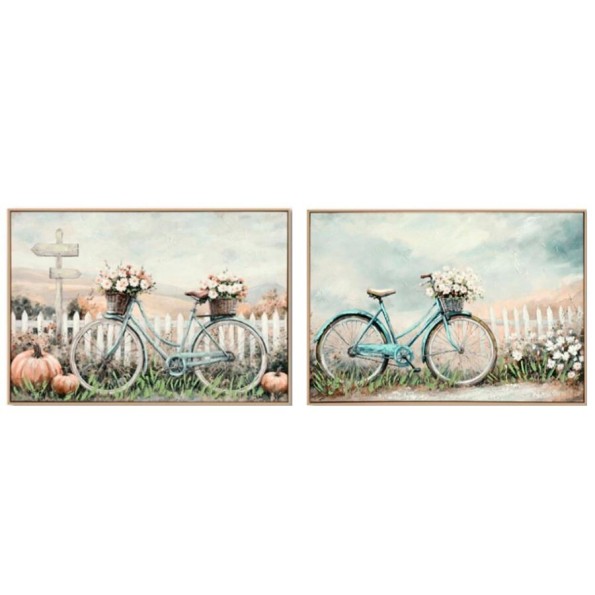 CANVAS PASEO BICICLETA 80% 60X90X3CM 2 SURT