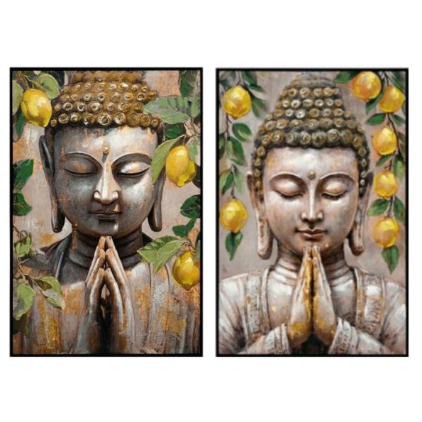 CANVAS BUDA LIMON 80% 60X90X3CM 2 SURT