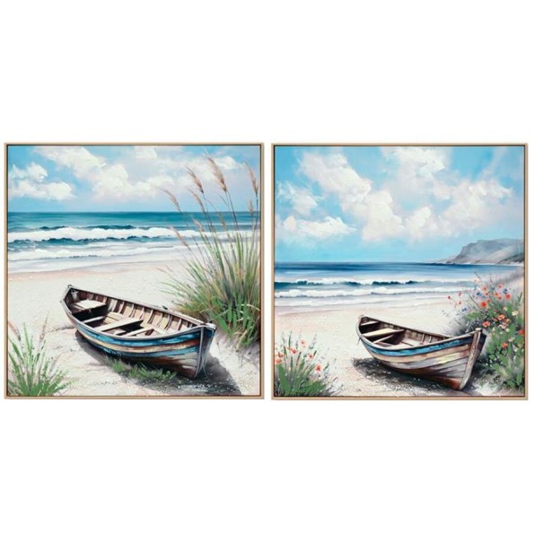 CANVAS BARCA MAR 80% 80X80X3CM 2 SURT