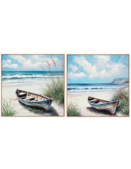 CANVAS BARCA MAR 80% 80X80X3CM 2 SURT