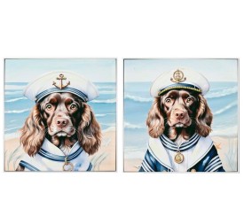 CANVAS PINTADO A MANO 40% PERRINE 60X60X2CM 2 SURT