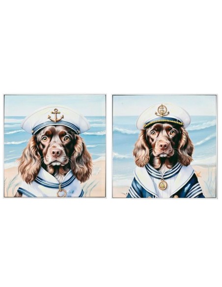 CANVAS PINTADO A MANO 40% PERRINE 60X60X2CM 2 SURT