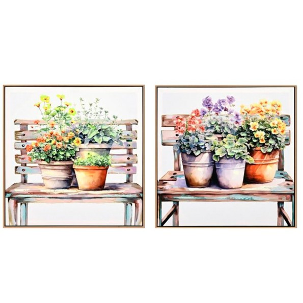 CANVAS BANCO FLORIDO 40% 60X60X2CM 2 SURT