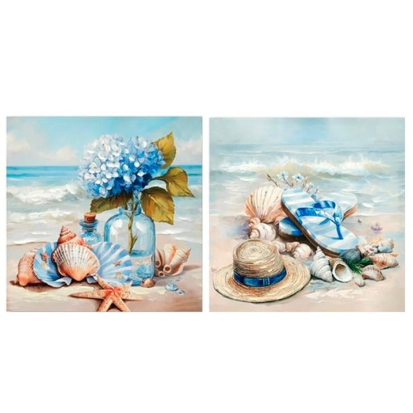 CANVAS PINTADO A MANO 40% VARINO 60X60X2CM 2 SURT