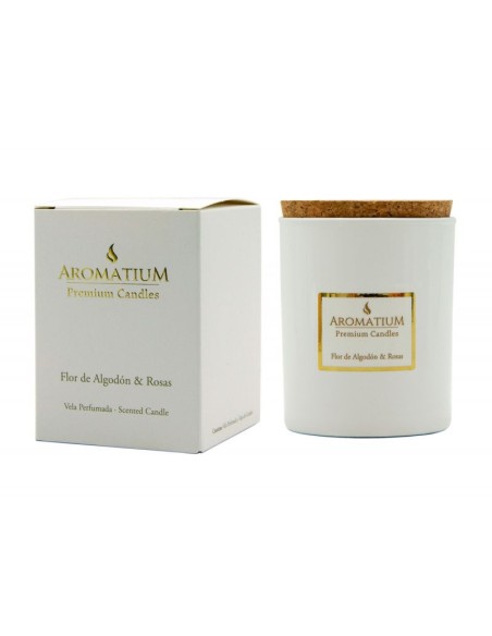 VELA PERFUMADA PREMIUM  FLOR DE ALGODÓN Y ROSAS
