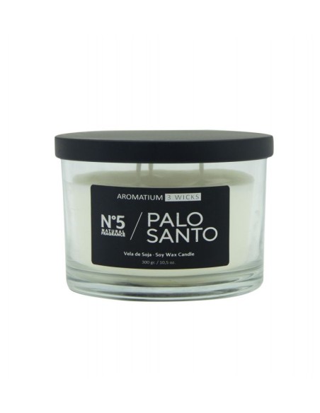 VELA 3 MECHAS 300 G. PALO SANTO AROMATIUM